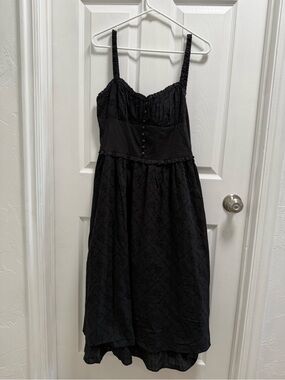 NWT Corseted Black Milkmaid Dress